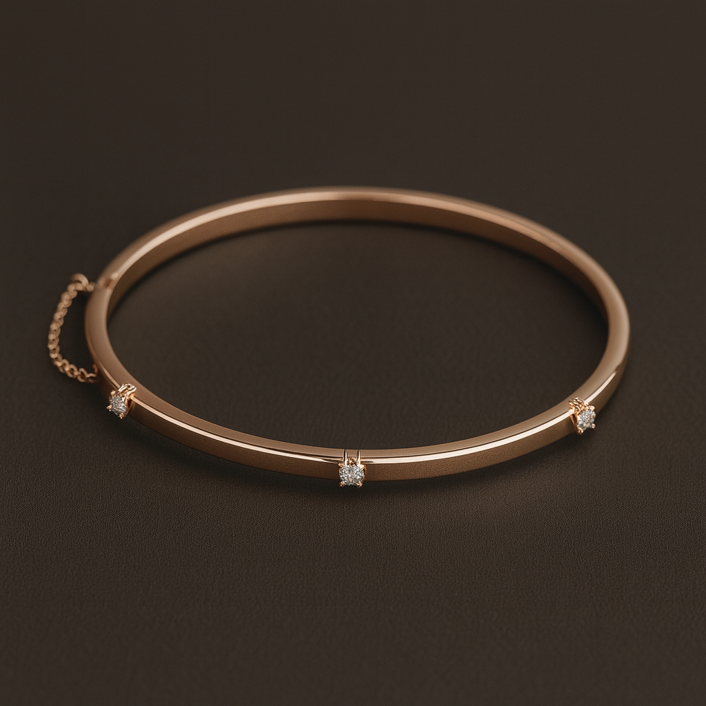 Miami Luxe – Rose Gold Diamond Bangle